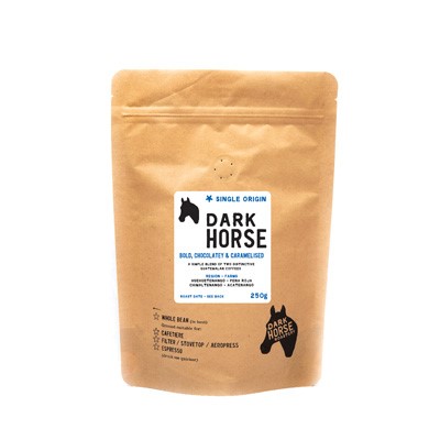 dark horse on bag